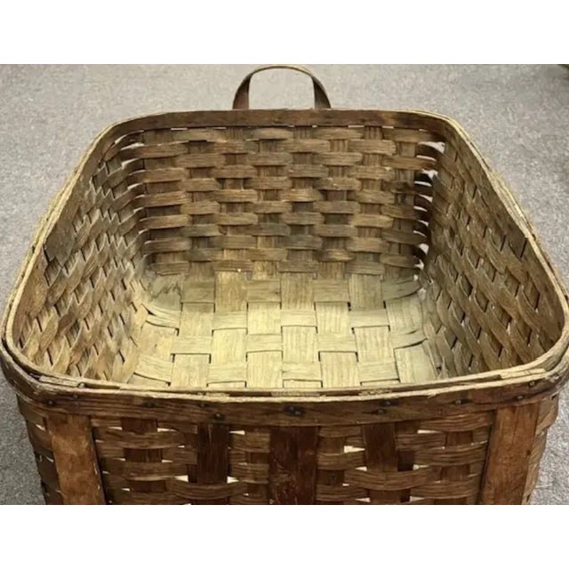 Antique American Hickory Basket For Sale - Image 4 of 6