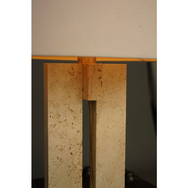 Mid-Century Modern Table Lamp in Travertine, Italy, 1970s For Sale - Image 10 of 12