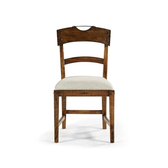 Farmhouse Country Rustic Dining Chairs - Set of 2 For Sale - Image 3 of 8