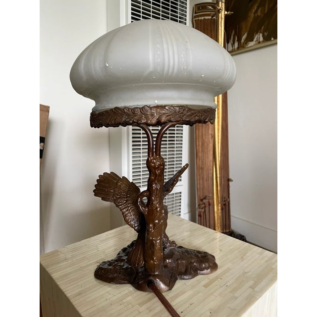 Early 1900s Bronze Eagle Lamp by Erich SchmidtKestner Chairish
