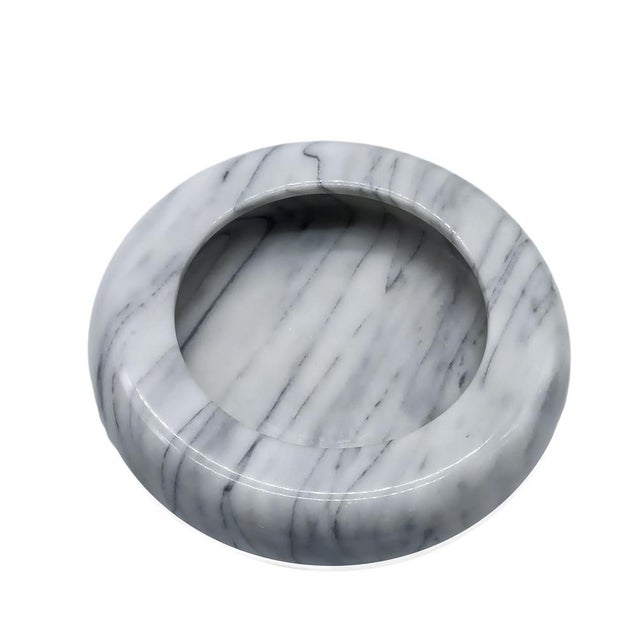 White Marble Centerpiece by Sergio Asti for Up & Up Calacatta, Italy, 1970s For Sale - Image 6 of 9