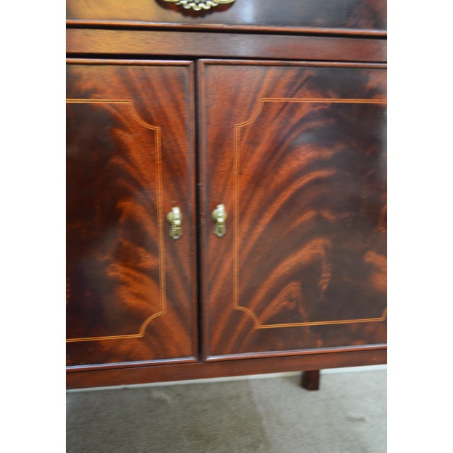 Late 20th Century Baker Mahogany Nightstands a Pair For Sale - Image 5 of 17