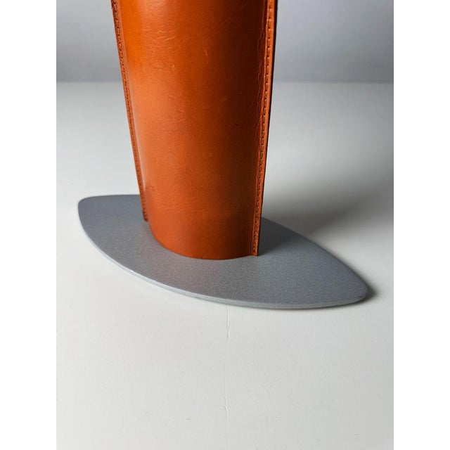 Taller Uno Serena Table Lamp with Leather-Clad Shaft, 1990s For Sale - Image 10 of 11