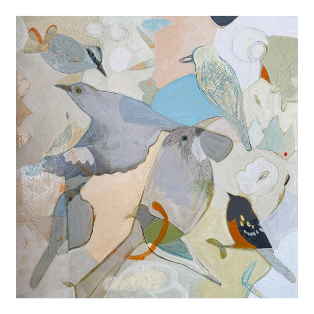 “Hiking Companions” a Bird Painting by LWren Walraven For Sale