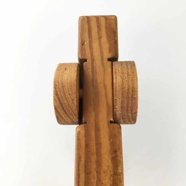 Brown Vintage Wood Toy Push Sports Car For Sale - Image 8 of 10