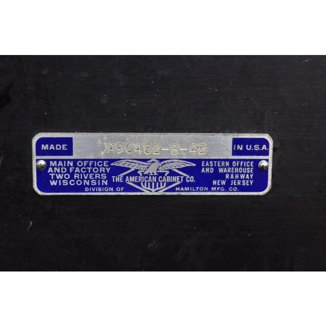 Vintage American Cabinet Co Steel Metal 24 Drawer Blue Dental Medical Cabinet For Sale - Image 10 of 12