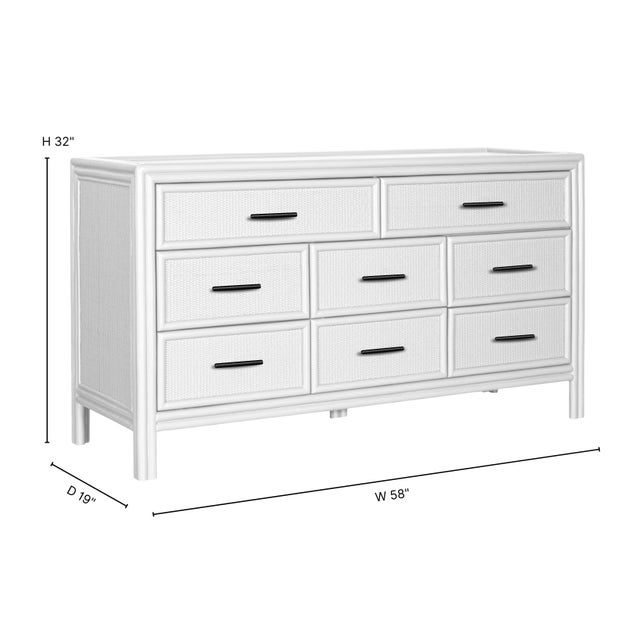 Coastal Bermuda Eight-Drawer Dresser - Pool Blue For Sale - Image 3 of 9