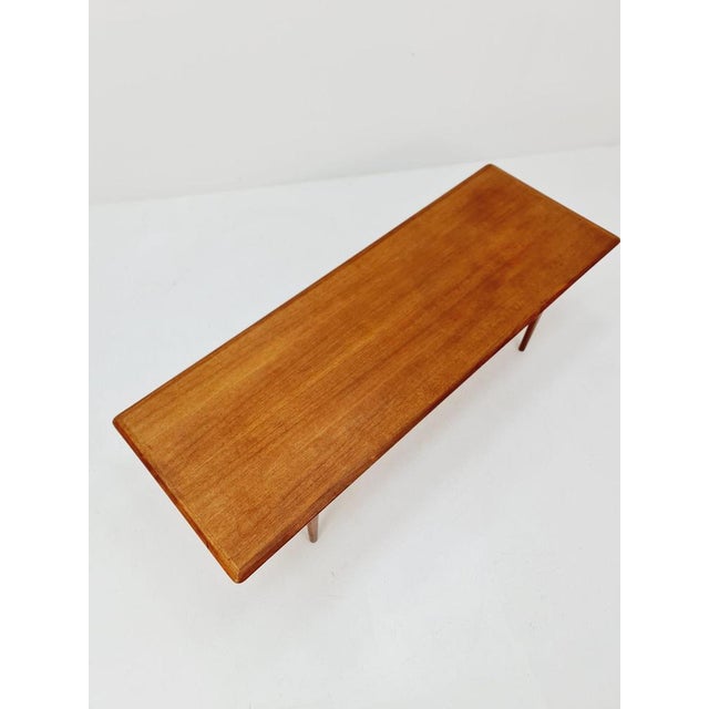 Wood Mid-Century Danish Teak and Rattan Coffee Table by Trioh Möbler, 1960s For Sale - Image 7 of 11