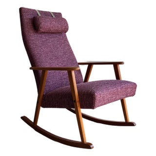 Vintage Swedish Teak Johnason Rocking Chair For Sale