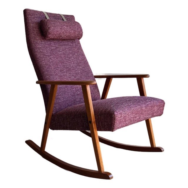 Vintage Swedish Teak Johnason Rocking Chair For Sale