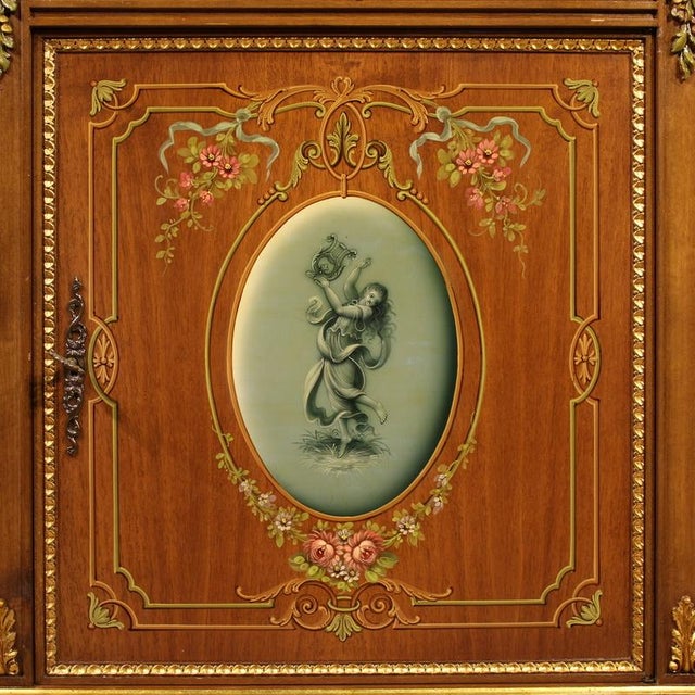 20th Century Italian Painted and Gilded Wooden Sideboard, 1970s For Sale - Image 11 of 13