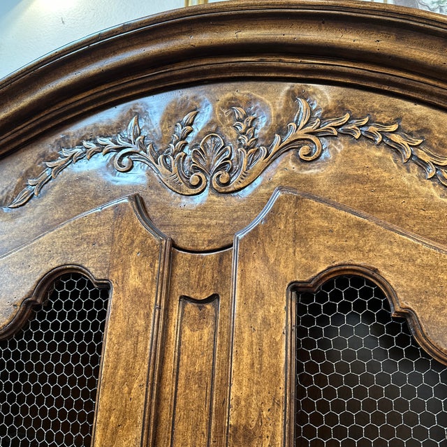 French Provincial Two Piece Kitchen Hutch Chairish