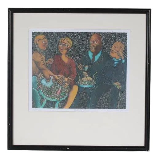 Pjeroo Roobjee, Kapoenen, 2001, Lithograph, Framed For Sale