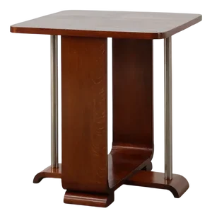 Art Deco Square Side Table in Oak Veneer, 1920s