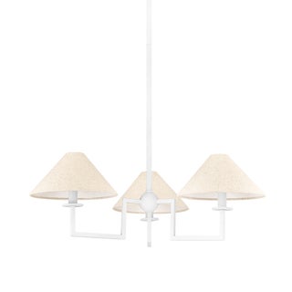 Mitzi Gladwyne 29.5 in. 3 Light Chandelier in Texture White Finish For Sale