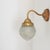 Goldenrod Decorative Acorn Holophane Brass Wall Light For Sale - Image 8 of 10