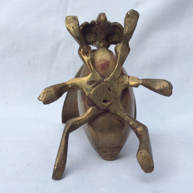 Mid Century Modern Brass Fly Trinket Box For Sale - Image 4 of 6