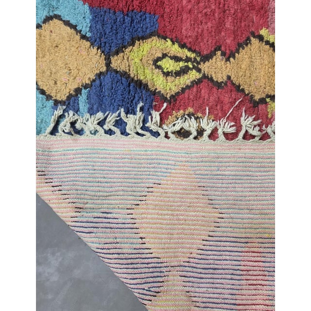Handmade Abstract Berber Wool Rug - 8.9 X 6.6 Ft For Sale In Cleveland - Image 6 of 7
