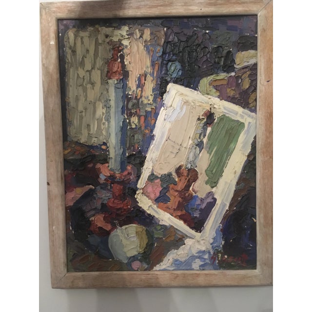 1910s 1910s Textural Painting on Board For Sale - Image 5 of 7