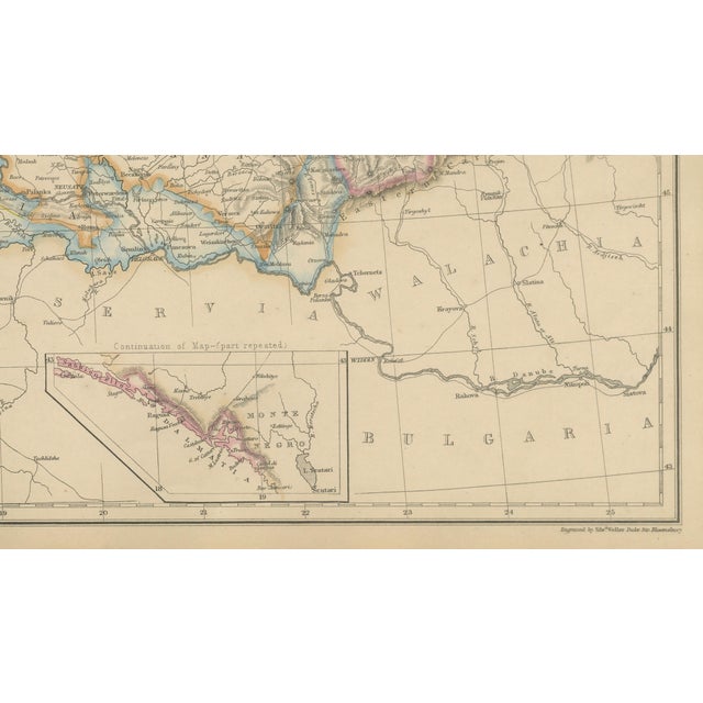 Mid 19th Century Antique Map of the Austrian Empire, Austria-Hungary, 1860s For Sale - Image 5 of 10