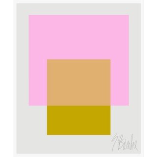 The Interaction of High Pink and Spring Green Fine Art Print 20" X 24" by Liz Roache For Sale