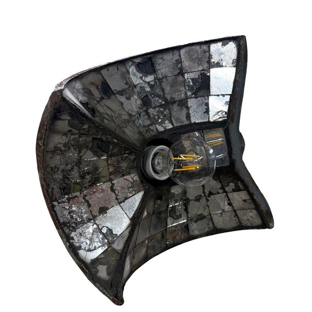 Vintage Industrial Mirrored Pendant Light by Esla, 1920s For Sale - Image 4 of 17