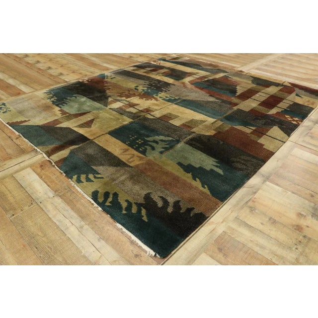 Vintage Tibetan Rug, 08'00 X 09'06 For Sale In Dallas - Image 6 of 10