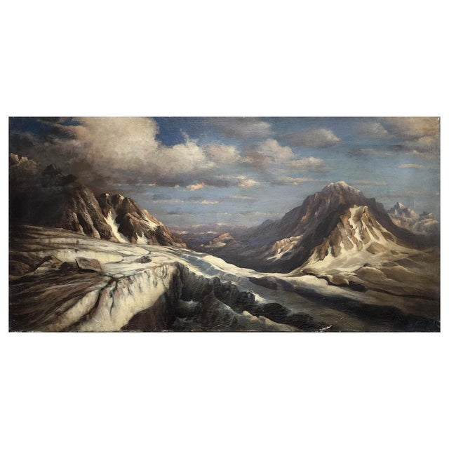 Winter Landscape - Oil on canvas cm. 60x120 by Paolo De Robertis, Italy 2002. Beautiful oil on canvas inspired by the work...