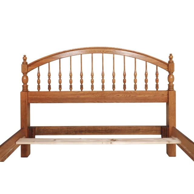 Hitchcock Style Queen Size Spindle Bed Frame For Sale - Image 4 of 11