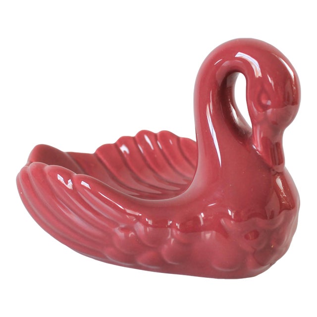 Vintage Maroon Ceramic Soap or Trinket Dish For Sale