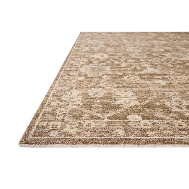 Traditional Chris Loves Julia x Loloi Palma Brown / Earth 9'-6" x 13'-1" Area Rug For Sale - Image 3 of 8
