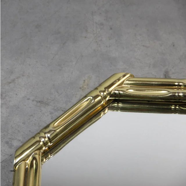 1970s Metal and Imitating Bamboo Mirror, 1970s For Sale - Image 5 of 6