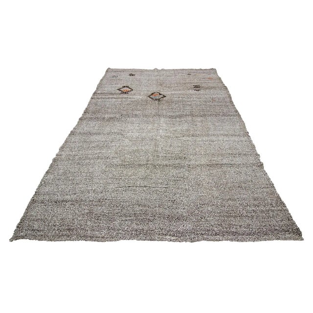 Modern vintage handwoven kilim rug from Adana region of Turkey. Approximately 50-60 years old. In very good condition