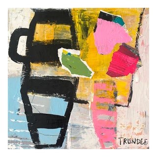 Sarah Trundle, Contemporary Abstract Mixed Media Painting, "Fill 'Er Up" For Sale