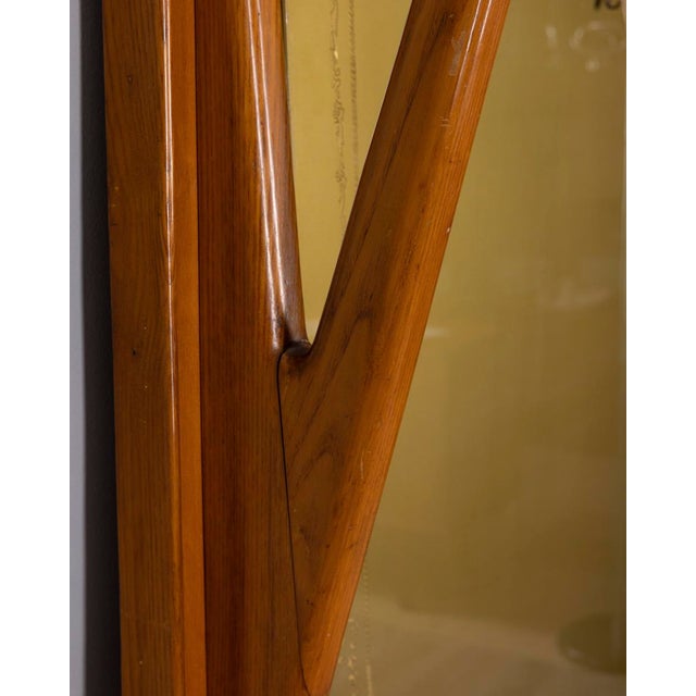 Metal Vintage Italian Wall Coat Rack in Wood and Decorated Glass, 1950s For Sale - Image 7 of 18
