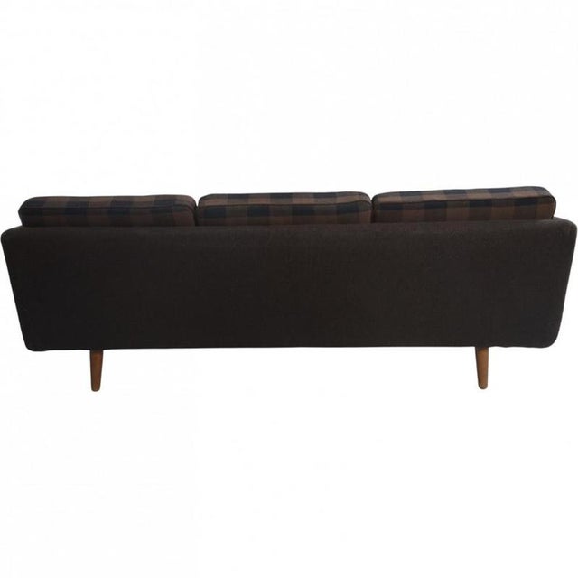 No1 3-Seater Sofa in Brown Fabric by Børge Mogensen, 1980s For Sale - Image 13 of 15