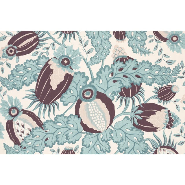 Traditional Cascade Bed in Christopher Farr Cloth Carnival, Aubergine - Queen For Sale - Image 3 of 3