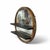 Industrial Large Industrial Circular Mirror with Shelves For Sale - Image 3 of 9
