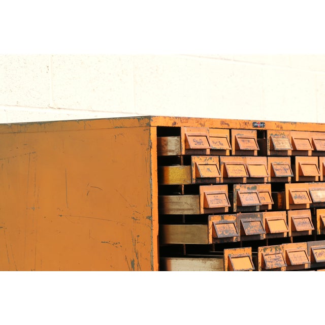 Vintage Addressograph Industrial Steel Metal 133 Drawer Parts & File Cabinet For Sale - Image 10 of 18