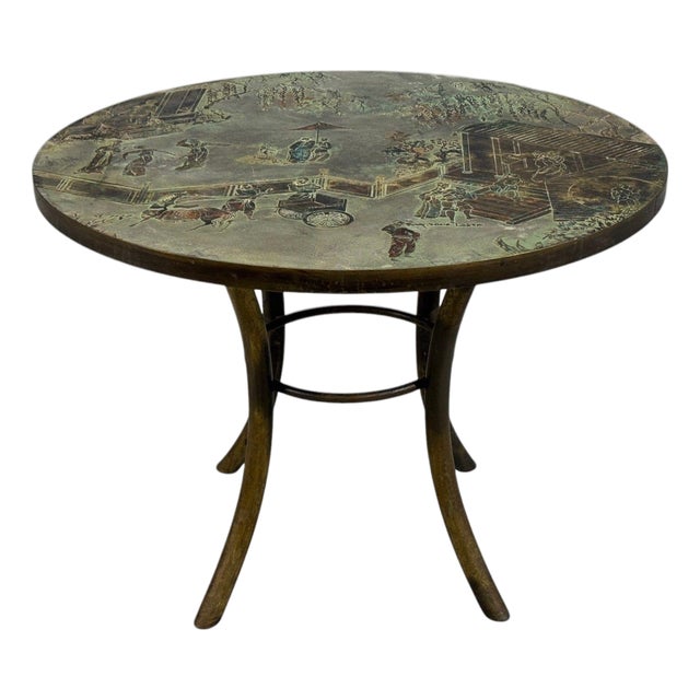 Philip and Kelvin LaVerne, Rare Center Table, Bronze, Usa, 1960s For Sale