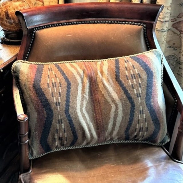 2020s Anasazi Wool Decorative Pillow With Down Feather Insert For Sale - Image 5 of 6