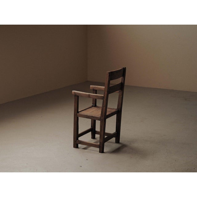 Alpine Folk Art Armchair in Larch and Pine, 1900s For Sale - Image 14 of 15