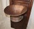 An antique French hammered copper lavabo wall hanging fountain and basin mounted to an old French armoire door. Two-piece...