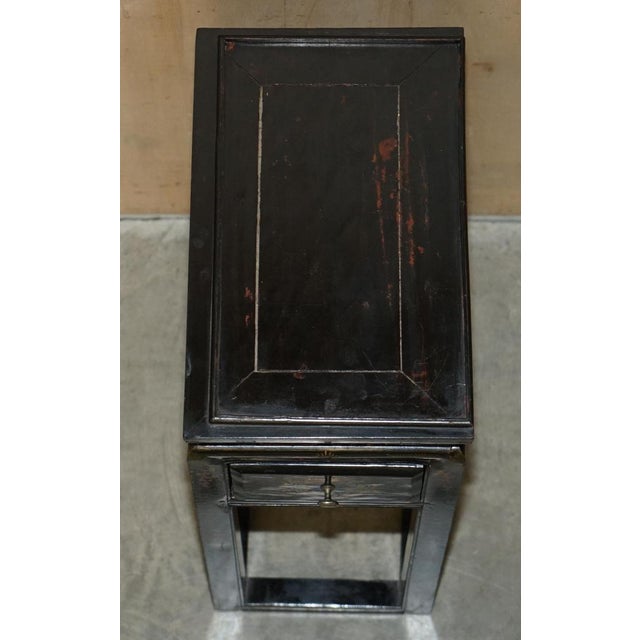 Antique Victorian Chinese Lacquered Side Table, 1880 For Sale - Image 14 of 18