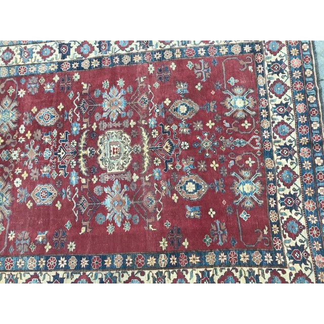 Beautiful Afghan rug, Middle Eastern Sultanabad design, with nice colors with red, blue, beige and purple, early 21st...