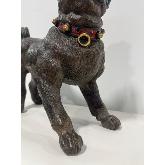Early 20th Century English Terracotta Pug Dog Sculpture With Glass Eyes, Early 20th Century For Sale - Image 5 of 12