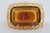 Ftda 1981 Amber Golden Brown Pressed Glass Embossed Pedestal Candy Dish 5088b For Sale In Miami - Image 6 of 18