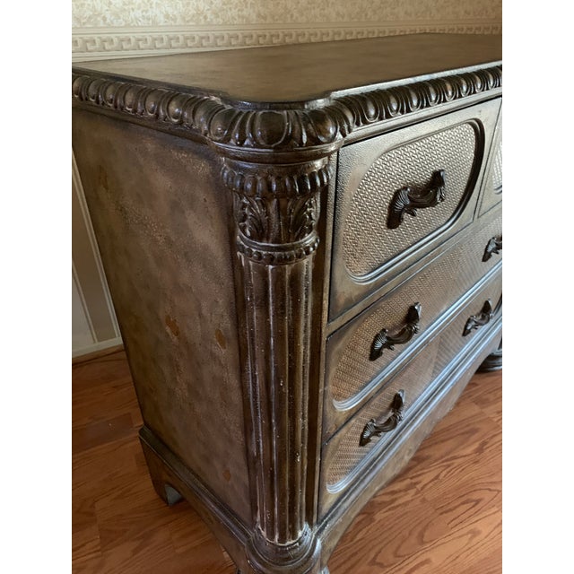 Elegant Ornately Carved Rattan Chip Dresser For Sale - Image 14 of 15