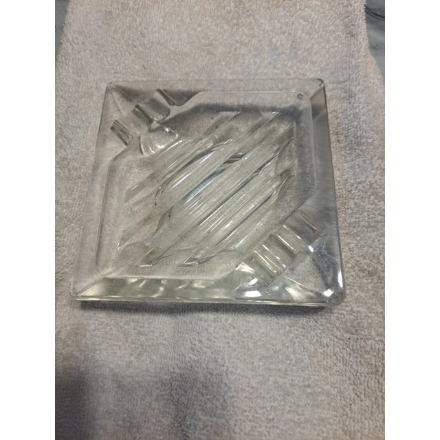Mid-Century Crystal Ashtray For Sale - Image 4 of 4