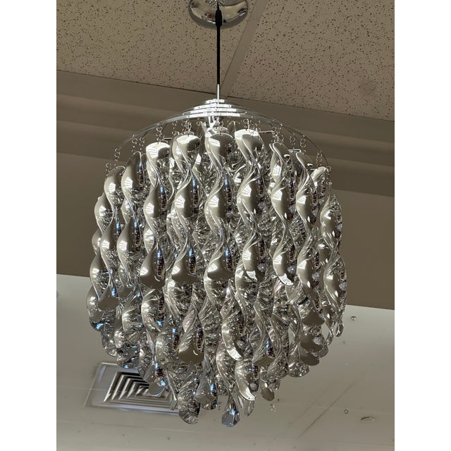 1970s Silver Spiral Pendant Lamp by Verner Panton For Sale - Image 11 of 11